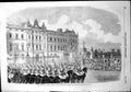 Old Antique Print Opening Parliament Queen Leaving Buckingham Palace 1854 19th
