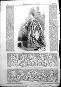 Antique Print Queen Ascending Throne House Lords Bas Reliefs Vestibule 1854