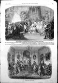 Antique Print New Years Party Emperor French Tuileries Juvenile Party 1854 19th