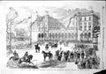 Antique Old Print Royal Train Station Paris Plan Bombardment Sweaborg 1855 19th