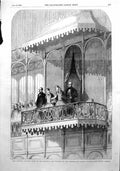 Antique Print Crystal Palace Visit Emperor Empress French Queen Albert 1855