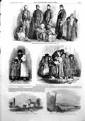 Antique Print Turkish Siers Tartar Children Frozen Out Dock Labourers1855 19th