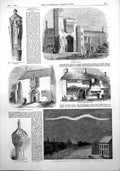 Old Antique Print Somerset Archaeological Soc Pontefract Races Cup 1853 19th