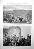 Antique Old Print Battle Rietfontein Wounded Boer Prisoners Ambulance 1899 19th