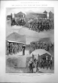 Antique Old Print Naval Detachment Simons Bay Dockyard Capt J Kennedy 1899 19th