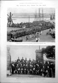 Antique Old Print Manchester Regiment Durban Rifle Brigade Liverpool Reg 1899