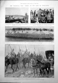 Antique Old Print Transvaal War Boers Machadodorp Light Horse Maritzburg 1899