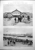 Antique Print Danish Royal Family Troops Bulawayo Station Bloemfontein 1899
