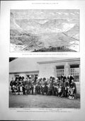 Antique Print Laings Nek Gen Colleys Repulse Colours Gordon Highlanders1899