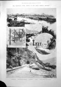 Antique Old Print Transvaal Crocodile River National Theatre Christiania 1899