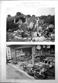 Antique Old Print Mikados Garden Tokio Japanese Fruit Shop Shamrock Ship 1899