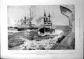 Old Print Naval Manoeuvres Gridiron Mars Jupiter Hannibal Resolution1899 19th