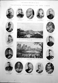 Antique Old Print Volunteer Commanders Gordon Riots Col Gascoyne Wilson 1899