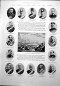 Old Antique Print Volunteer Commanders Review Wimbledon Col Crawford 1899 19th