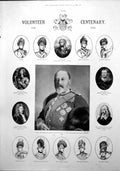 Antique Old Print Volunteer Centenary Prince Wales Sir Christopher Wren 1899