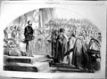Old Antique Print King Sardinia Address Corporation London Guildhall 1855 19th