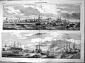 Antique Old Print Kiel From Harbour J Carmichael Copenhagen J Carmichael 1855