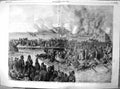 Old Print Siege Sebastopol Retreat Russians South North Side G Dore 1855 19th