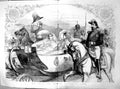 Old Antique Print Royal Imperial Cortege Paris Her Majesty Carriage 1855 19th