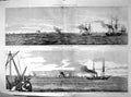 Antique Print Cronstadt Russian Block Ships Hms Merlin Firefly D'Assas 1855