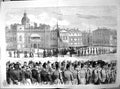 Old Antique Print Distribution Crimean Medals Queen Horse Guards 1855 19th