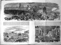 Old Antique Print Fete Joan Arc Orleans Historical Procession Statue 1855 19th