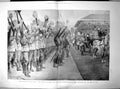 Original Old Antique Print Queen Inspecting HousehBrigade Depart Seat War 1899