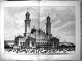 Original Old Antique Print Paris Exhibition Building Trocadero Seine 1878 19th