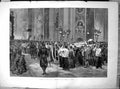 Original Old Antique Print Funeral Pope Pius 1X Procession Tomb St Peters 1878