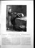 Antique Old Print That Unfortunate Marriage S Hall Lady Come Back Martin 1888