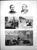 Old Antique Print Lord Hartington Liberal Meeting Freedom Inverness 1888 19th