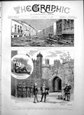 Antique Old Print Bursting Mena Reservoir Valparaiso Yeomen Guard Opera 1888