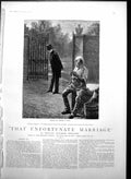 Antique Old Print That Unfortunate Marriage S Hall Master Georges Spurs 1888