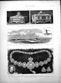 Antique Print Womens Jubilee Offering Queen Necklace Hms Curlew Truce 1888 19th