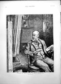 Original Old Antique Print Painters Their Studios Vi Mr J Pettie R A 1888 19th