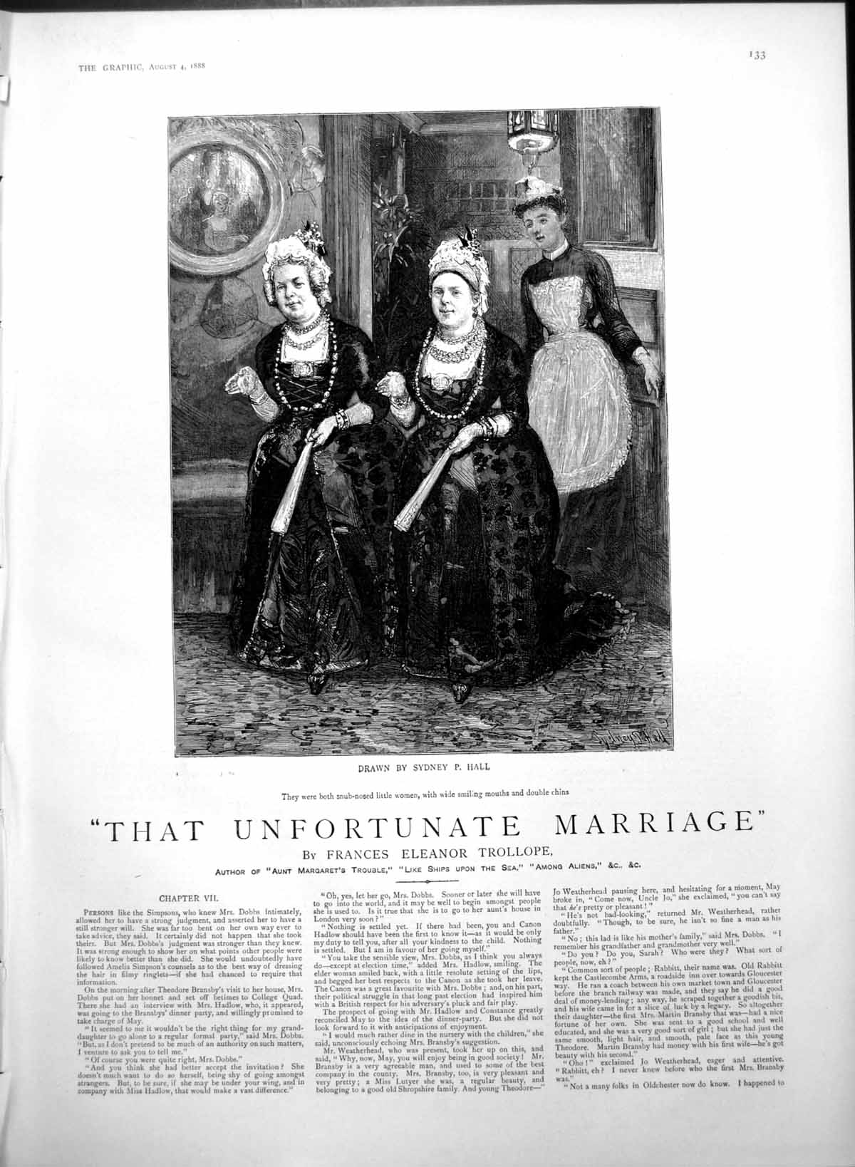 Antique Print That Unfortunate Marriage S HallLittle Women Smiling 1888