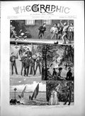Antique Old Print Military Life Bermuda Dinghy Race Royal Enginners Camp 1888