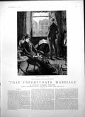 Antique Old Print That Unfortunate Marriage S Hall What Mother Did Money 1888
