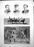 Antique Print Roman Gladiatorial Games Italian Exhibition Earls Court 1888 19th