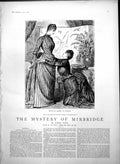 Antique Old Print Mystery Mirbridge G Du Maurier Mother Daughter In Law 1888