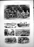 Antique Old Print Annual Cruise West Indian Fleet Australian Governors 1888