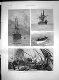 Old Antique Print Manoeuvres Ironclad Sea Coming Anchor After Battle 1887 19th