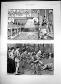 Antique Print Finsbury Polytechnic St Lukes Bell Race Athletic Sports 1887 19th