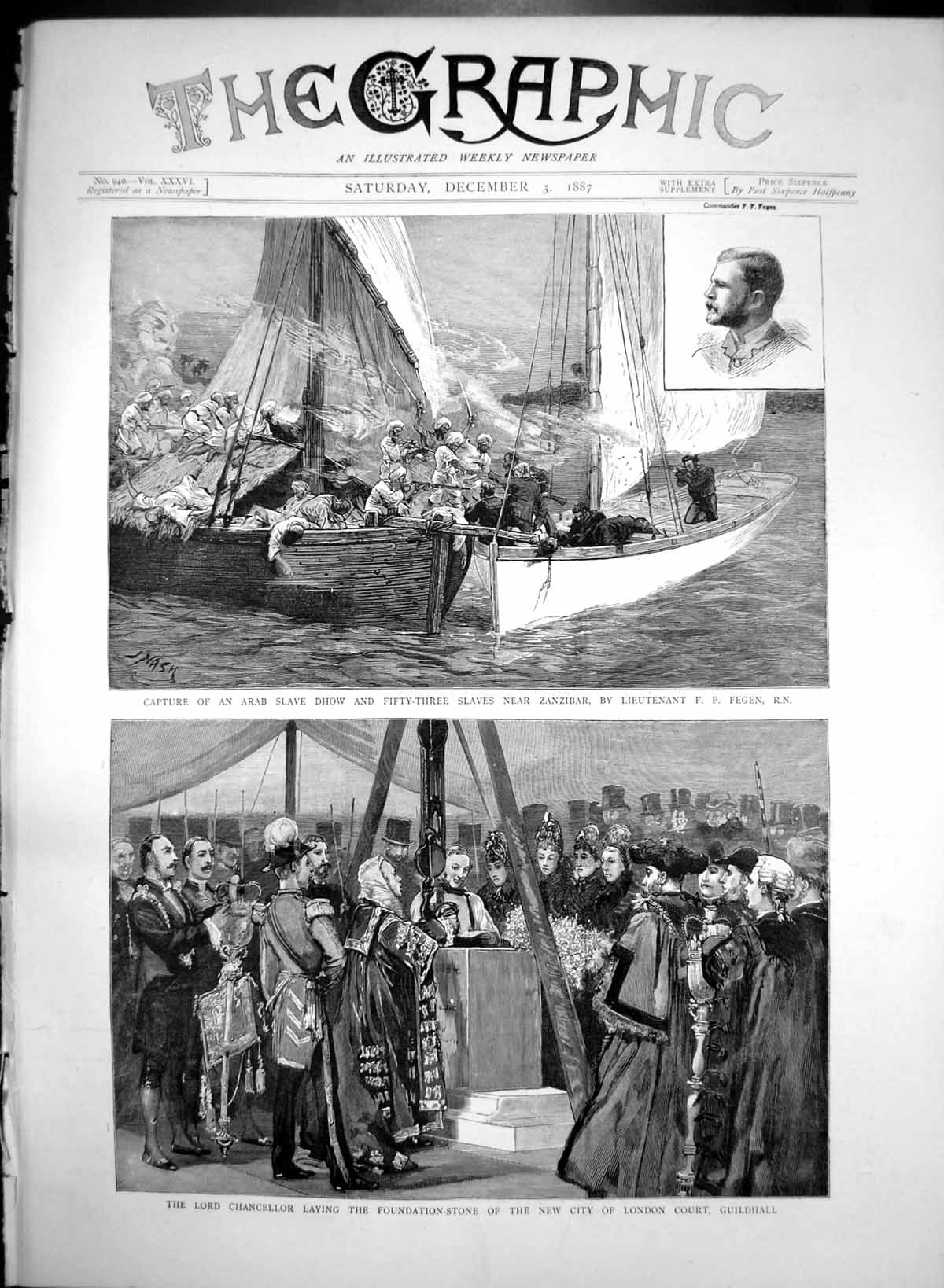 Old Antique Print Lord Chancellor Stone City London Court Guildhall 1887 19th