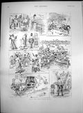 Antique Print West Indian Mails Rough Weather Barbados Barbadian Belle 1887