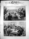Antique Old Print Recent Rioting London Swearing In Special Constables 1887