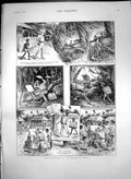 Antique Print Misadventures Artist Tonga Loses Book Plagued Mosquitos 1887 19th