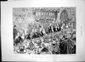 Antique Old Print Lord Mayors Banquet Guildhall Lord Chancellor Mayor 1887 19th