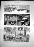 Old Antique Print Visit Prince Wales West England Plymouth Falmouth 1887 19th