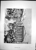 Antique Old Print Bank W Logsdail Royal Academy Busy Street Scene Horses 1887